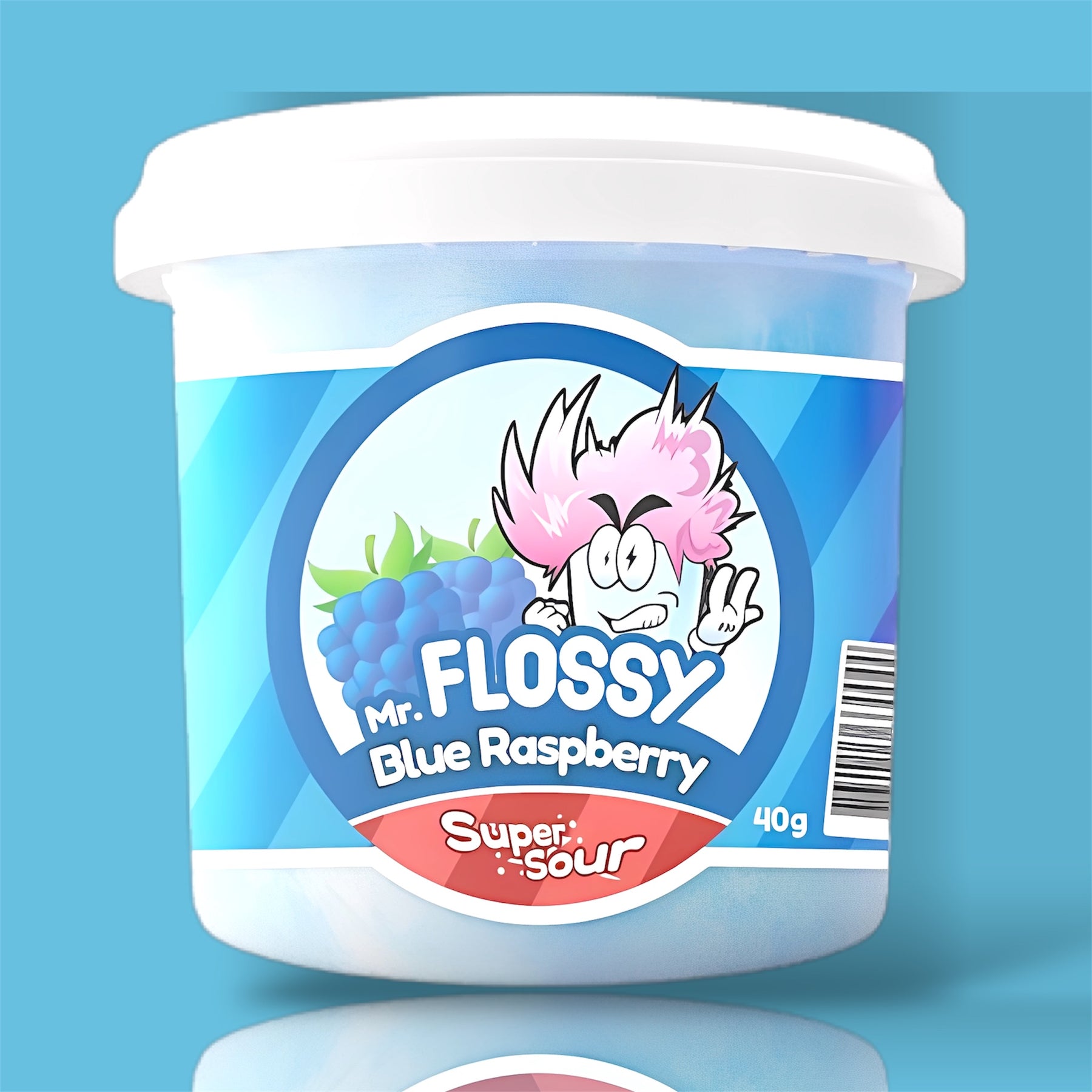 Mr Flossy Acidulée Framboise Bleu 12x40g