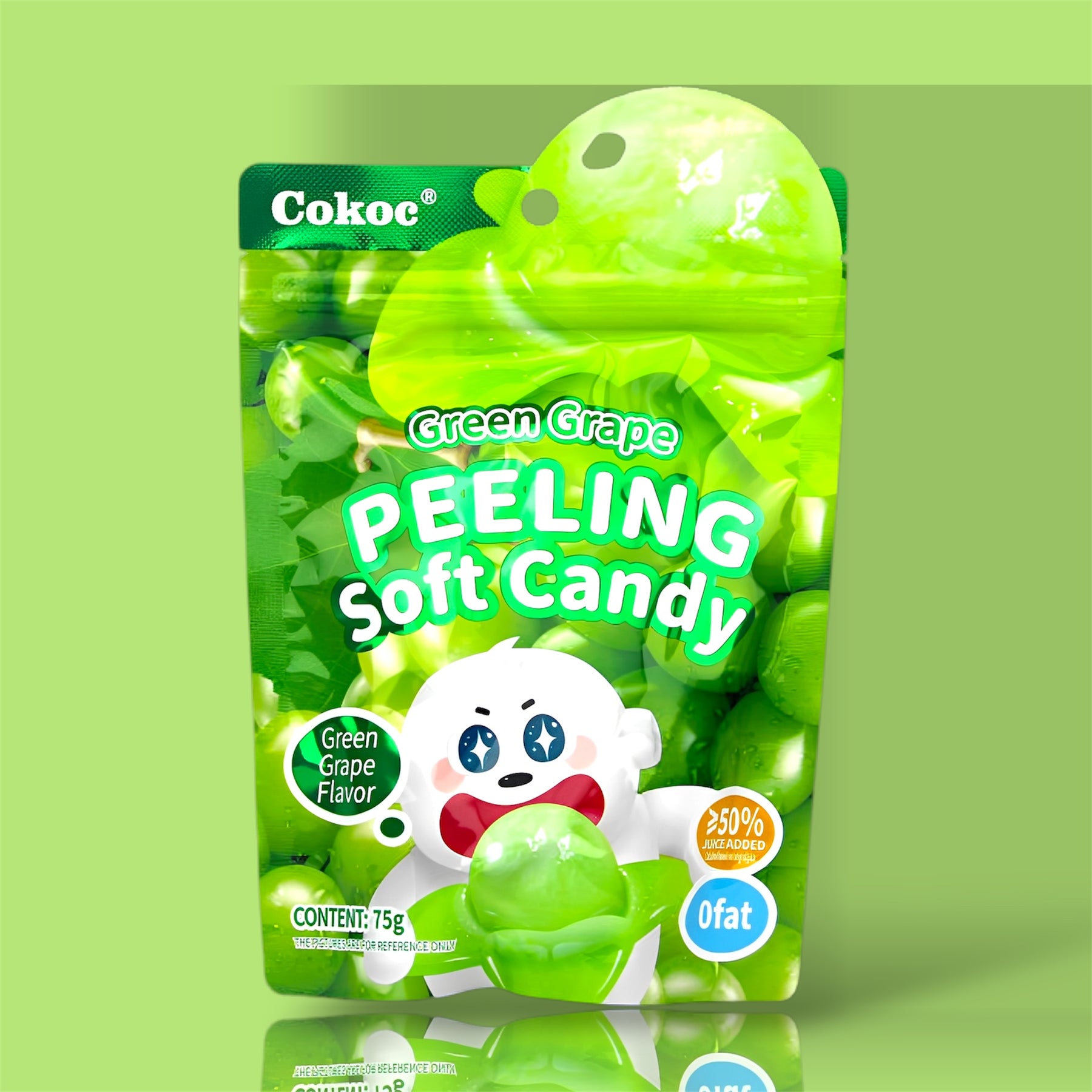 Peeling Candy Green Grape 10x75g